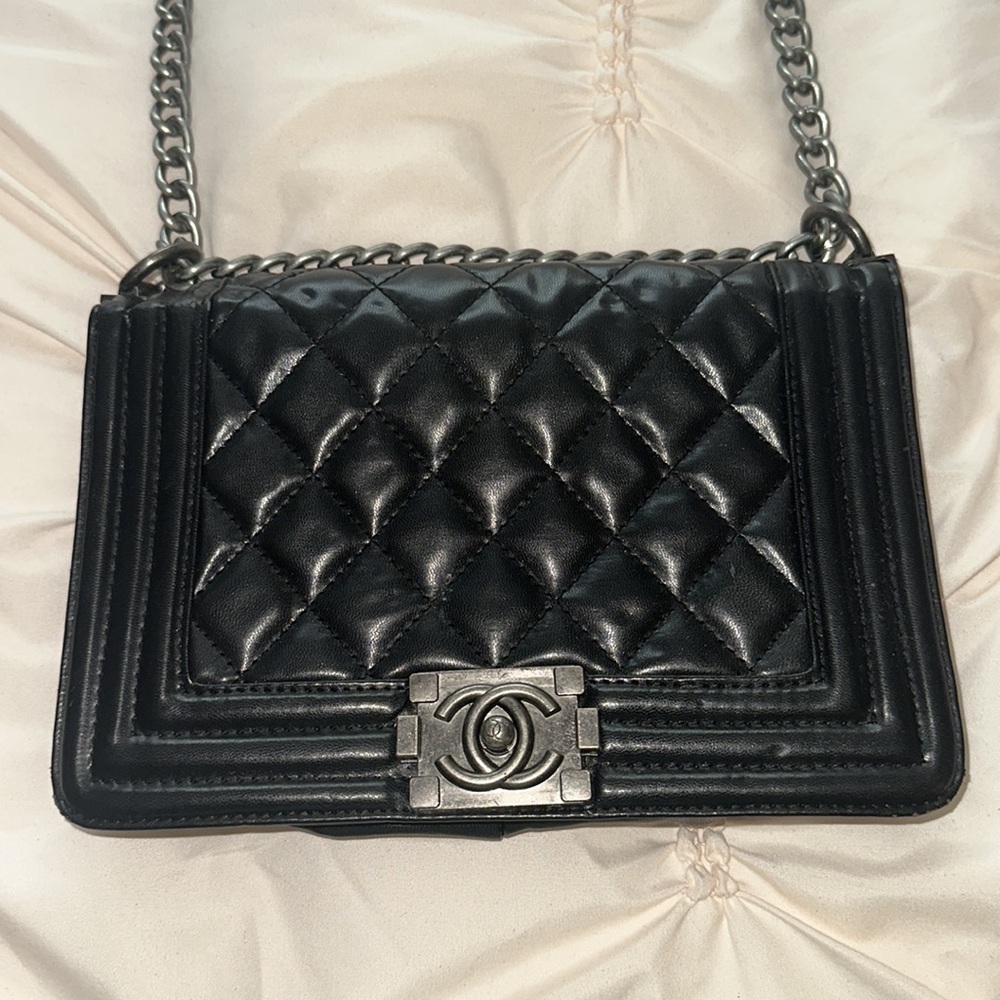 Double C black replica handbag